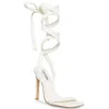 Steve Madden Utilize Womens Faux Leather Wrap Heels In White