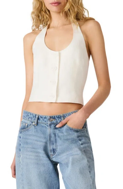 Steve Madden Vala Halter Vest In White