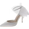 STEVE MADDEN VALENTEEN WOMENS SATIN POINTED TOE PUMPS