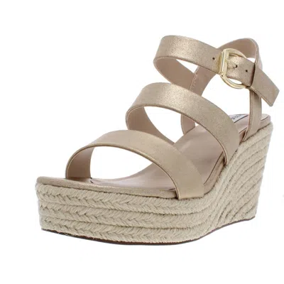 Steve Madden Valery Womens Wedges Espadrilles In Gold
