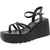 Steve Madden Valet Womens Adjustable Faux Leather Platform Sandals In Multi