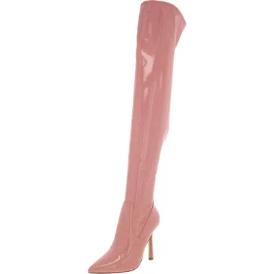 Steve Madden Vanquish Womens Zipper Over-the-knee Boots In Animal Print