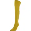 Steve Madden Vanquish Womens Zipper Over-the-knee Boots In Yellow