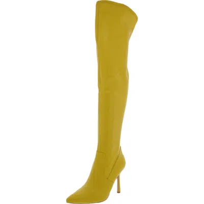 Steve Madden Vanquish Womens Zipper Over-the-knee Boots In Yellow