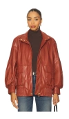 Steve Madden Vee Faux Leather Jacket In Red