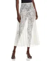 Steve Madden Veera Flowy Maxi Skirt In White