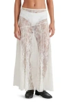 Steve Madden Veera Lace Maxi Skirt In Brown