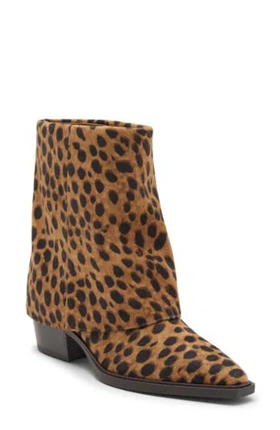 Steve Madden Veina Leather Bootie In Brown