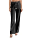 Steve Madden Venetia Linen Blend Drawstring Pants In Black