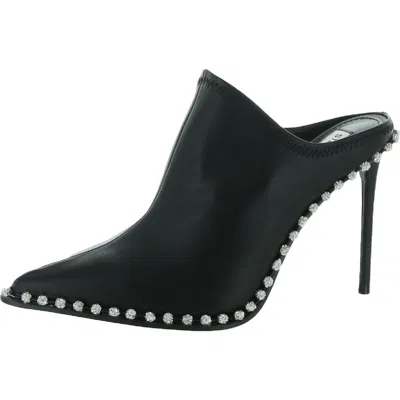 Steve Madden Venom Womens Embellished Mules In Black