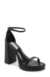 Steve Madden Veronika Platform Sandal In Black Leather