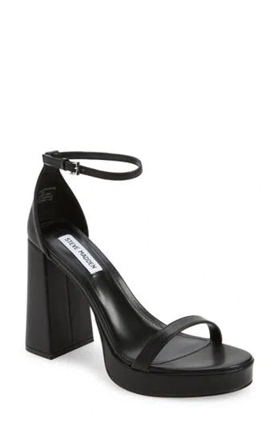 Steve Madden Veronika Platform Sandal In Black Leather