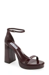 Steve Madden Veronika Platform Sandal In Wine Patent