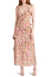 Steve Madden Versailles Floral Ruffle Dress In Watercolor Confetti