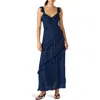 Steve Madden Versailles Ruffle Sleeveless Maxi Dress In Blue