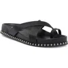 Steve Madden Viena Slide Sandal In Black Leather