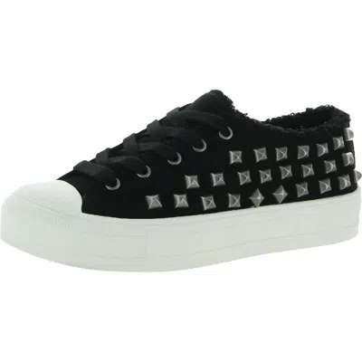Steve Madden Vinnie Womens Lifestyle Studded Casual And Fashion Sneakers In Black