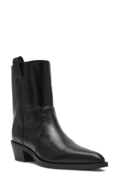 Steve Madden Vinny Leather Boot In Black