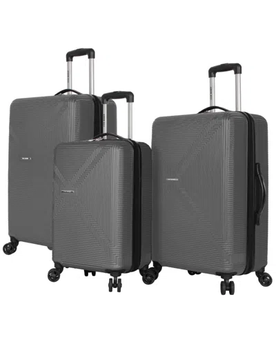 Steve Madden Vixen 3 Piece Luggage In Charcoal