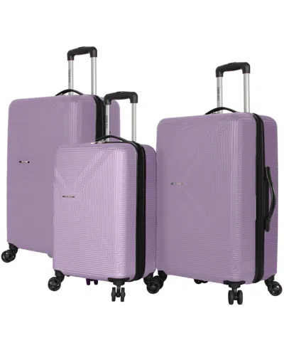 Steve Madden Vixen 3 Piece Luggage In Lavender