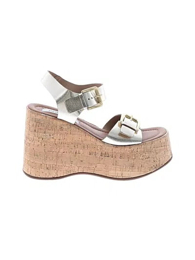 Pre-owned Steve Madden Wedges In Silver