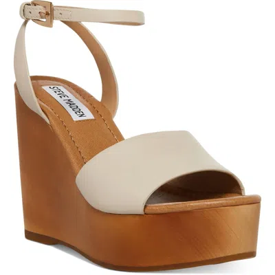 Steve Madden Welsh Womens Buckle Wedge Heels In Multi