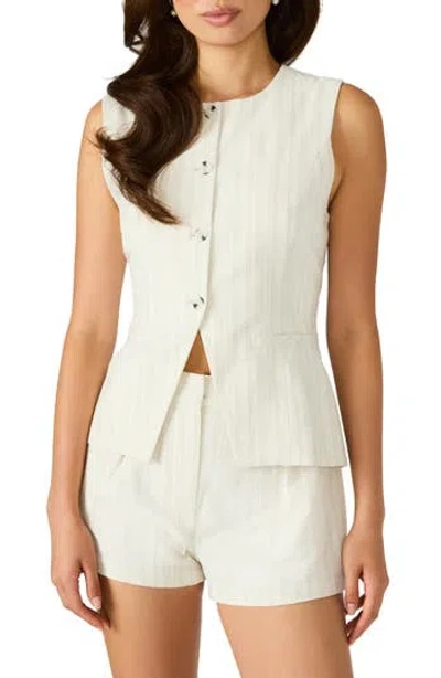 Steve Madden Wesley Cutaway Vest In Neutral