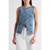 Steve Madden Wesley Denim Button-up Vest