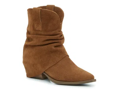 Steve Madden Wesley Foldover Bootie In Brown