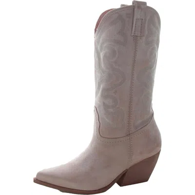 Steve Madden West Womens Embroidered Pointed Toe Cowboy, Western Boots In Multi