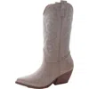 Steve Madden West Womens Embroidered Pointed Toe Cowboy, Western Boots In Multi