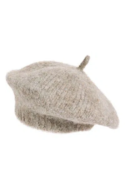 Steve Madden What The Fuzz Beret In Beige