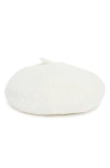 Steve Madden What The Fuzz Beret In Ivory