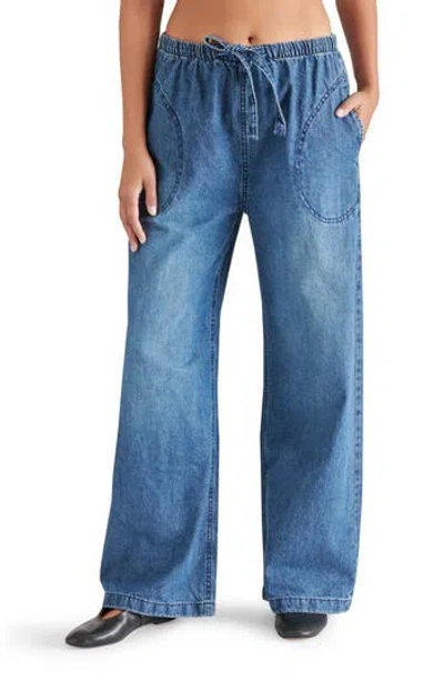 Steve Madden Wide Leg Pull-on Jeans In Dakota Wash