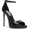 Steve Madden Wiley Ankle Strap Platform Sandal In Black