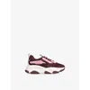 Steve Madden Wine Comb Kids' Posession Mesh Trainers Eur 34 / 2 Uk In Brown