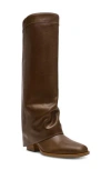 Steve Madden Winnick Foldover Knee High Boot In Brown