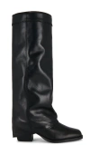 Steve Madden Winnick Foldover Knee High Boot In Black