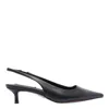 Steve Madden Kittie Slingback Pointed Toe Kitten Heel Pump In Black