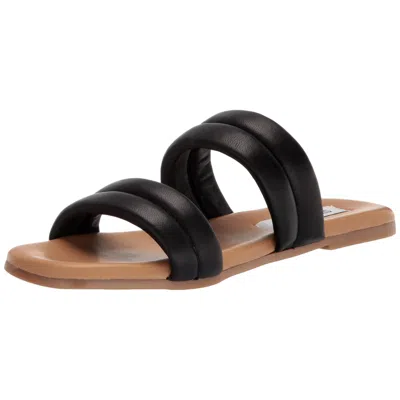 Steve Madden Wizen Sandal Black Leather Wize01s1-001 Women's