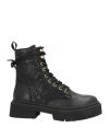 Steve Madden Womens Giustine Lace-up Leather Ankle Boots Blac In Black