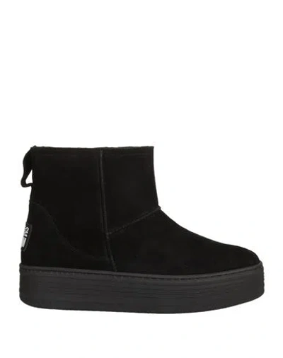 Steve Madden Woman Ankle Boots Black Size 10 Soft Leather