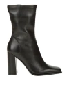 Steve Madden Woman Ankle Boots Black Size 10 Soft Leather In Black