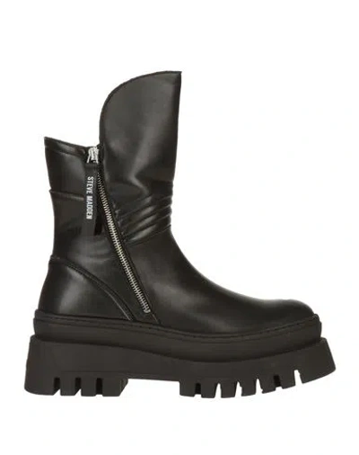 Steve Madden Woman Ankle Boots Black Size 10 Soft Leather