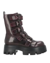 Steve Madden Woman Ankle Boots Burgundy Size 8 Leather In Red