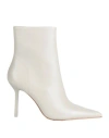 Steve Madden Woman Ankle Boots Light Grey Size 10 Soft Leather In Grey