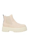 Steve Madden Woman Ankle Boots Light Grey Size 8 Leather In Neutral