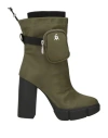 Steve Madden Woman Ankle Boots Military Green Size 6 Textile Fibers In Green