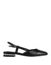 Steve Madden Woman Ballet Flats Black Size 7.5 Leather In Black