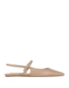 Steve Madden Woman Ballet Flats Camel Size 8 Leather In Nude